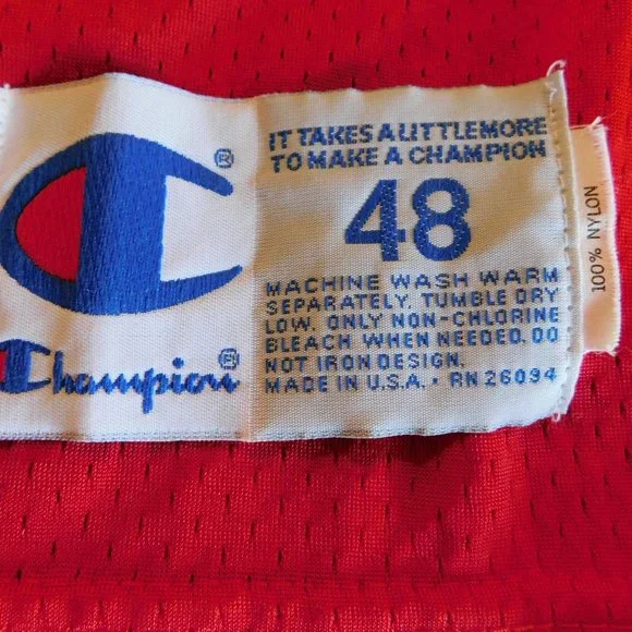 Vintage NFL Chiefs Champion #58 Derrick Thomas Champion Jersey / Size 48 - Picture 6 of 7